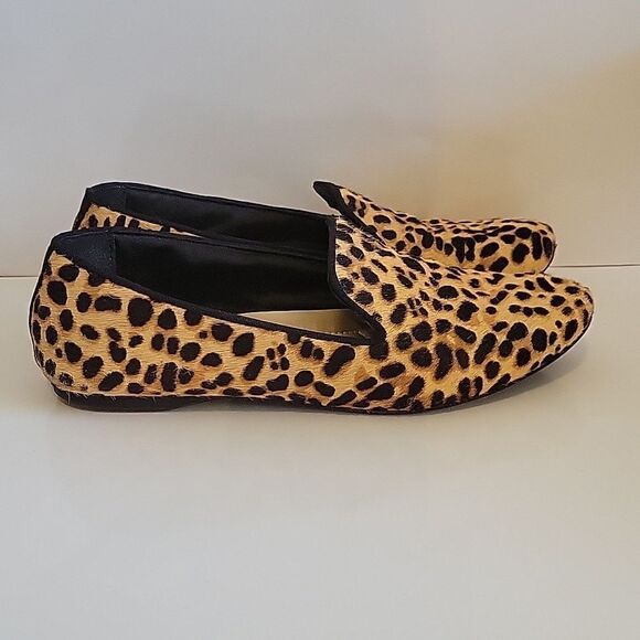 BIRDIES The Starling Leopard Print Flat Shoes Calf Hair Sz 7. 5  Cheetah - Picture 3 of 16